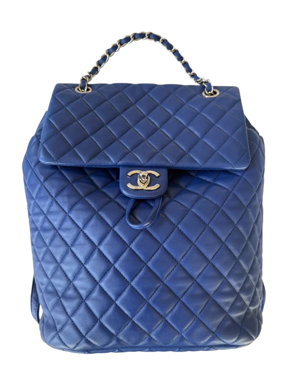 Chanel Lambskin Quilted Urban Spirit Backpack Blue